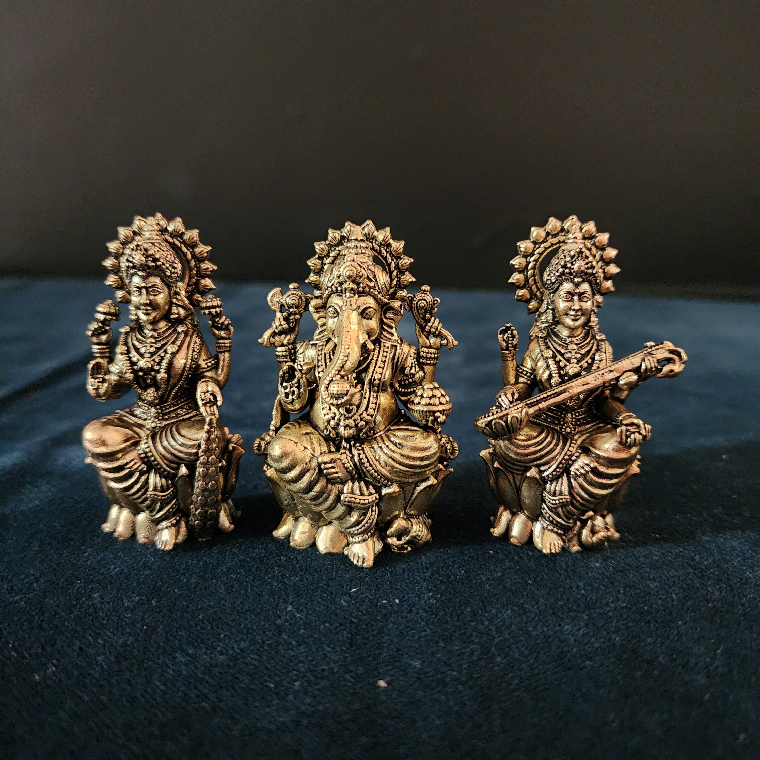 SET OF THREE GOD GODDESS ( LAKSHMI JI GANESH JI SARASWATI JI )
